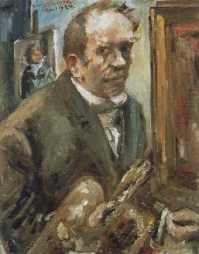 self portrait with palette, Lovis Corinth